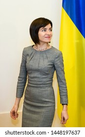 Prime Minister Of The Republic Of Moldova Maia Sandu During Visit To Kyiv, Ukraine. 11-07-2019