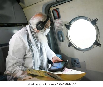 The Prime Minister, Shri Narendra Modi Making An Aerial Survey To Review The Situation And Damage Due To Cyclone Tauktae, In Gujarat And Diu On May 19, 2021.