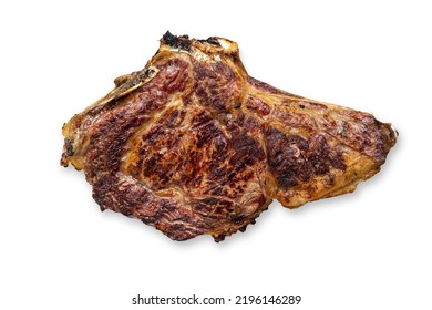 

Prime Rib Cooked On White Background