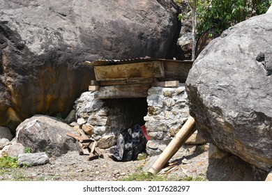 Primitive Stone Oven, Used For Heating Black Cardamom.