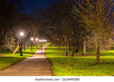 Primrose Hill Park In The Night, London