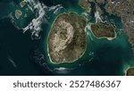 Prince Charles Island in the The Northwestern Passages on a satellite image taken in August 29, 2021