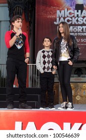 Prince Jackson, Blanket Jackson, Paris Jackson At Michael Jackson Immortalized At Grauman's Chinese Theatre, Hollywood, CA 01-26-12