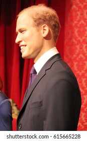 Prince William, London, United Kingdom - March 20, 2017: Prince William Portrait Wax Figure At Museum London