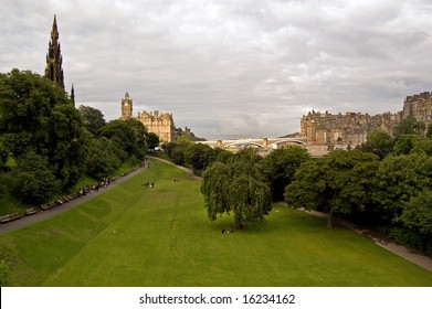 Princes Street Gardens In Edinburgh Scotland