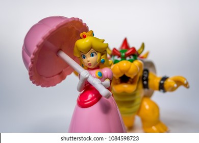 Princess Dolls Peach And Bowser Known Characters From The Super Mario Game Franchise