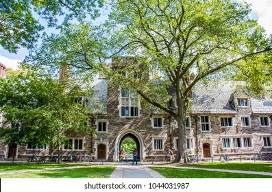 Princeton, New Jersey - September, 2016 : Nassau Hall, The Oldest Building At Princeton University, Princeton University Is A Private Ivy League University In New Jersey, USA.