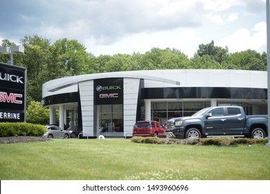 Princeton New Jersey, USA, June 23, 2019: Buick GMC Automobile Dealership Exterior And Logo. - Image