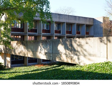 PRINCETON, NJ -2 NOV 2020- View Of The Campus Of The Postdoctoral Research Center Institute For Advanced Study (IAS), Located In The Woods On Einstein Drive In Princeton, NJ.