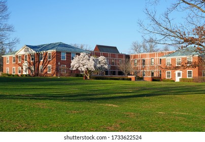 PRINCETON, NJ -21 MAR 2020- View Of The Campus Of The Postdoctoral Research Center Institute For Advanced Study (IAS), Located In The Woods On Einstein Drive In Princeton, NJ.