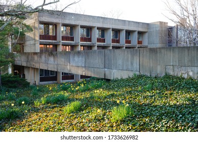 PRINCETON, NJ -21 MAR 2020- View Of The Campus Of The Postdoctoral Research Center Institute For Advanced Study (IAS), Located In The Woods On Einstein Drive In Princeton, NJ.