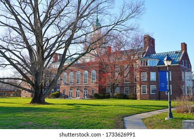 PRINCETON, NJ -21 MAR 2020- View Of The Campus Of The Postdoctoral Research Center Institute For Advanced Study (IAS), Located In The Woods On Einstein Drive In Princeton, NJ.