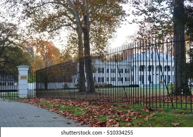 PRINCETON, NJ -5 NOV 2016- Located On Stockton Street In Princeton, Drumthwacket Is The Official Residence Of The Governor Of New Jersey. Chris Christie Is The Current NJ Governor.