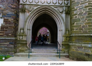 Princeton, NJ, USA, April 16, 2022: The Arches In The Princeton University.