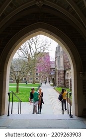 Princeton, NJ, USA, April 16, 2022: The Arches In The Princeton University.