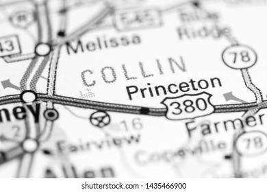 Princeton. Texas. USA On A Map