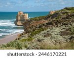 Princetown Australia, view of ocean with sandstone rock formation