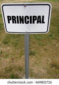 Principal Parking Traffic Sign