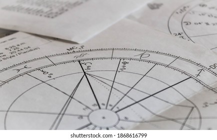 Printed Astrology Natal Charts Background, Age Of Aquarius