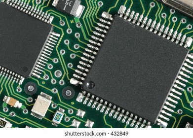 Printed Circuit Board Chips Stock Photo 432849 