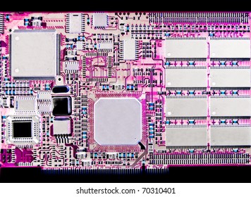 Printed Circuit Board With X-ray Colors