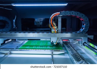 Printed Circuit Boards Production Factory. Technological Process. Assembling The Board. 