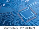 printed circuit. layout of tracks.
