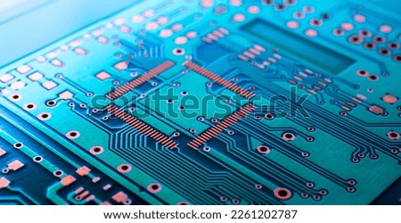 printed circuit. layout of tracks.