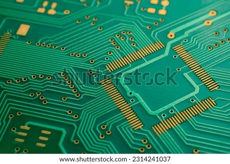 printed circuit. layout of tracks.