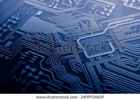 printed circuit. layout of tracks.