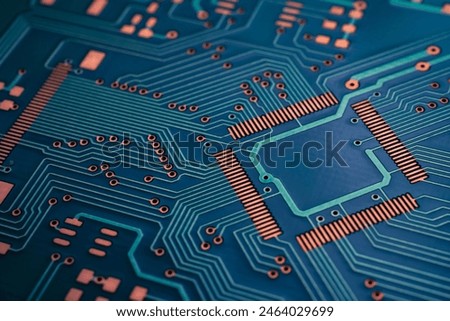 printed circuit. layout of tracks. PCB electronic



