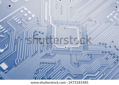 printed circuit. layout of tracks. PCB electronic