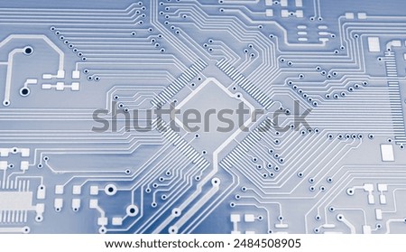 printed circuit. layout of tracks. PCB electronic



