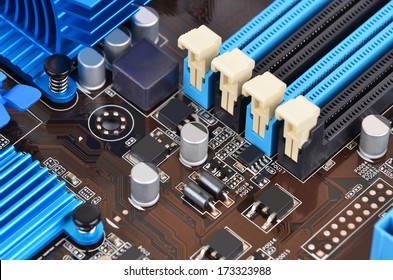 Printed Computer Motherboard Ram Connector Slot Stock Photo (Edit Now ...