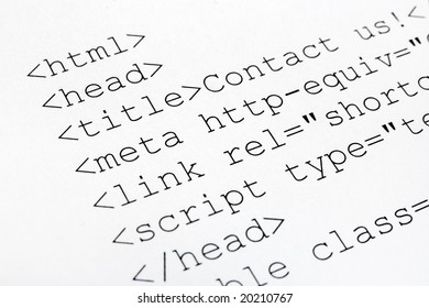 Printed Internet Html Code, Technology Background