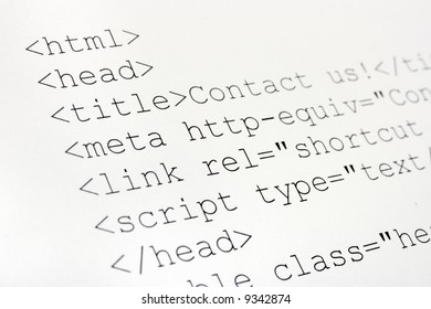 Printed Internet Html Code, Technology Background