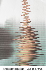 Printer error waves generate an abstract glitch art