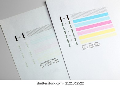 Printer Head Cleaning Test Print Before And After