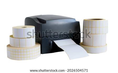 Printer for printing information, advertising, barcodes on self-adhesive labels