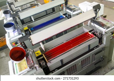 printing machine cylinders and printing ink pot