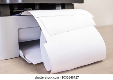 
Printing printer. Paper