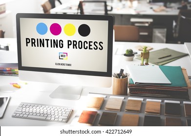 Printing Process Offset Ink Color Industry Media Concept