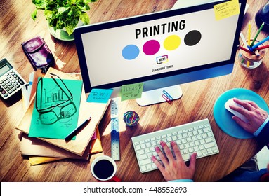 Printing Process Offset Ink Color Industry Media Concept