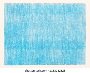 Printmaking Texture, Wood Blue Ink Roller Texture On Paper Background