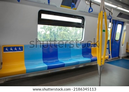 Priority Seat sign in a MRT and LTR public transportation.