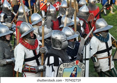 PRIOZERSK, RUSSIA - JULY 07, 2012: Knight tournament "Russian fortress" at the Korela fortress