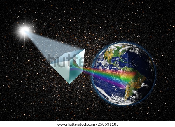 prism with light spectrum \