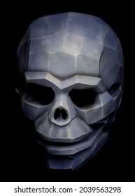 Prism Skull Face Mask Isolated Against Black Background