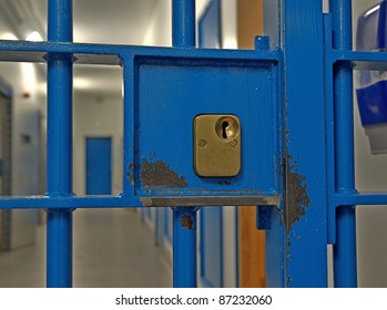 Prison Door Lock Close Up