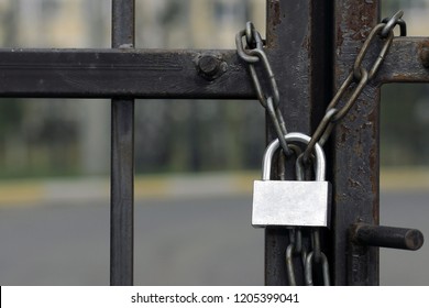 padlock on gate